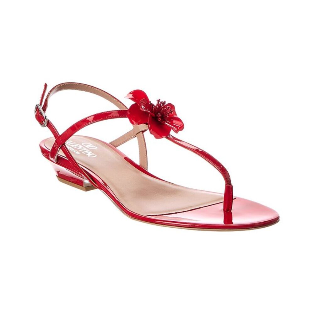 Valentino Vlogo Signature Patent Sandal, Red